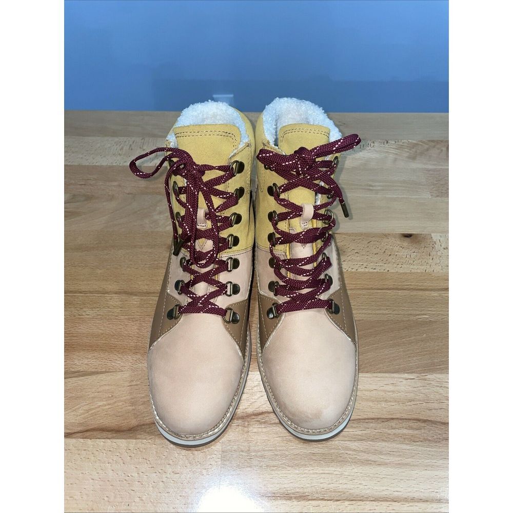 Toms Mesa Waterproof Hiker Lace-up Ankle Boots Nubuck Suede Bootie Size W 9.5